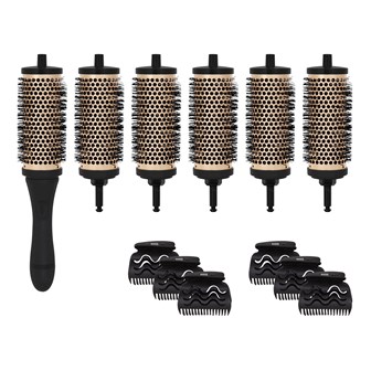 Bauer 2 in 1 Blow Dry Hair Brush Styling Set