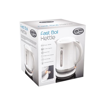 1.5L Fast Boil Kettle White and Silver