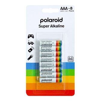 8PK AAA Polaroid Alkaline Battery