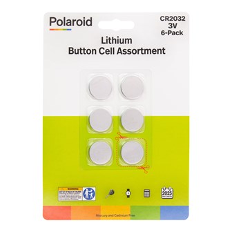 6PK Polaroid Button Cell Lithium Battery