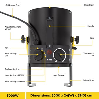 3kw Industrial Fan Heater