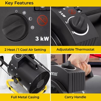 3kw Industrial Fan Heater
