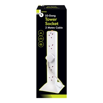 10 Way 2M Tower Socket -13A