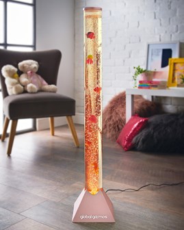 90cm Fish Water Bubble Lamp - Rose Gold -Brown Box