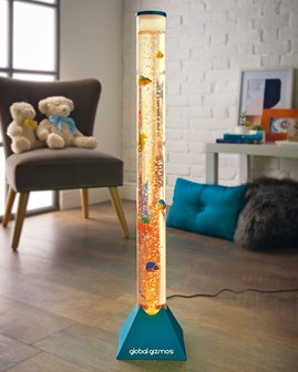 90cm Fish Water Bubble Lamp - Blue - Brown Box