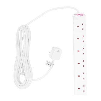6 Way 2M Extension Lead - 13A