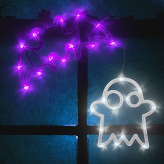 2 Pack Ghost/Bat Window Lights