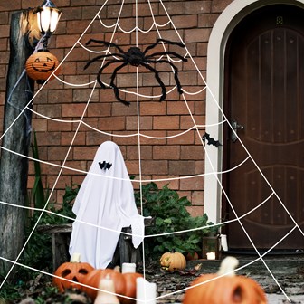 Giant Halloween Web and Spider Hanging Decorations
