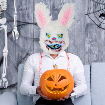 LED Haunted Bunny Halloween Mask