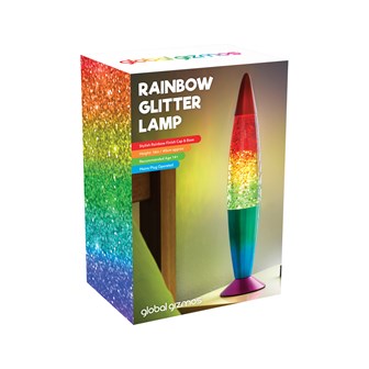 16" Rainbow Glitter Lamp