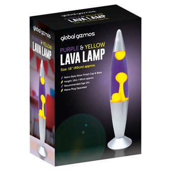 16" Lava Lamp-Purple Liquid & Yellow Wax
