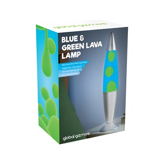 16" Lava Lamp-Blue Liquid & Green Wax