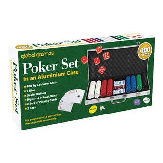 400PC Poker Set In Aluminium Case - 4g Chips