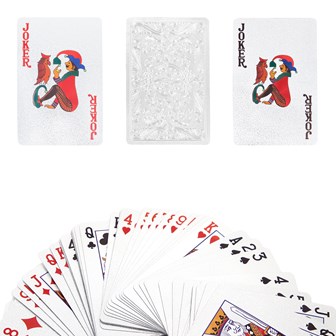 Silver Plated Playing Cards With Wooden Box