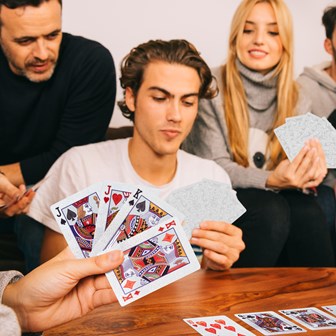 Silver Plated Playing Cards With Wooden Box