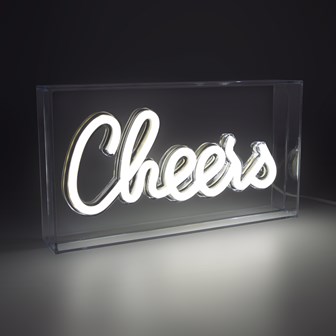 CHEERS Acrylic Box Neon Light