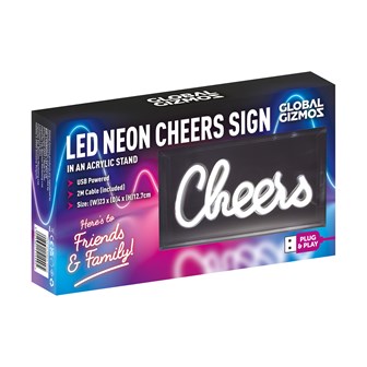 CHEERS Acrylic Box Neon Light