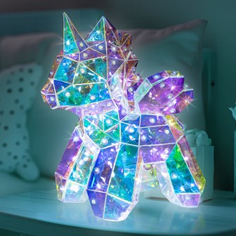 25cm Unicorn Irridescent Lamp