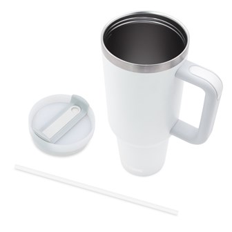 40oz Insulated Travel Mug / Tumbler - PURE WHITE