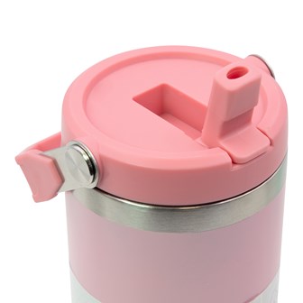 30oz Insulated Travel Mug with Flip Straw - Pink