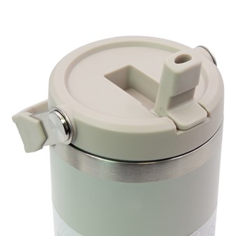 30oz Insulated Travel Mug with Flip Straw - Grey