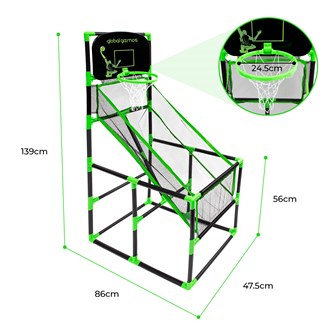 Green Black Arcade Basketball Stand - 86x46x139cm