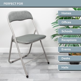 Velvet Grey Paris Fold-up Chair