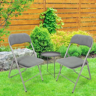 Velvet Grey Paris Fold-up Chair