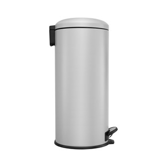 B+D 30L Dome Lid Pedal Bin - Grey