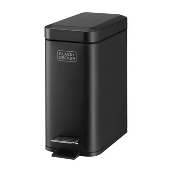 B+D 5L Slimline Soft Close Pedal Bin Matt Black