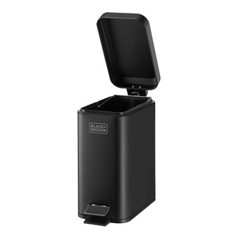 B+D 5L Slimline Soft Close Pedal Bin Matt Black