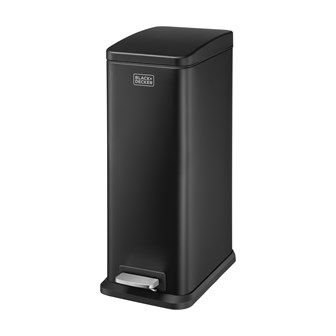B+D 20L Slimline Soft Close Pedal Bin Matt Black