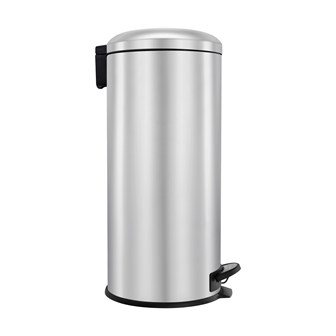 B+D 30L Dome Lid Pedal Bin - Stainless Steel