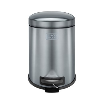 B+D 5L Dome Lid Pedal Bin - Dark Stainless Steel