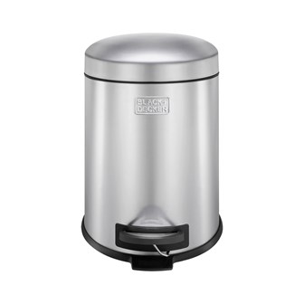 B+D 5L Dome Lid Pedal Bin - Stainless Steel