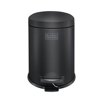 B+D 5L Dome Lid Pedal Bin - Matt Black