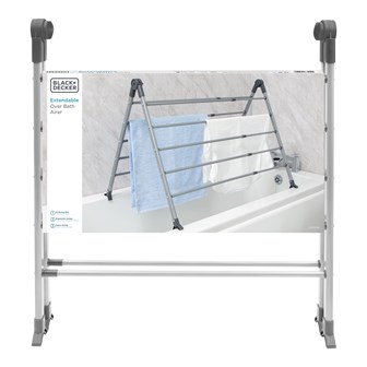 B+D Over Bath Extendable Airer Grey