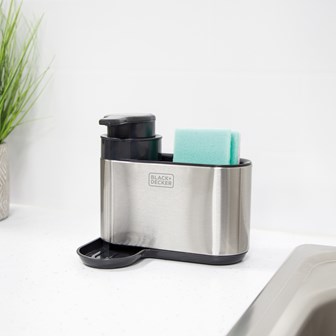 B+D Sink Tidy with Dispenser Stainless Steel