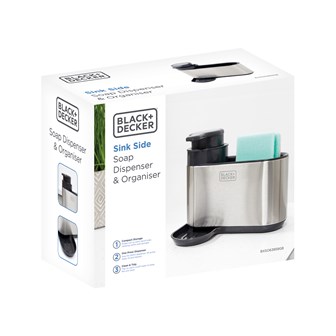 B+D Sink Tidy with Dispenser Stainless Steel