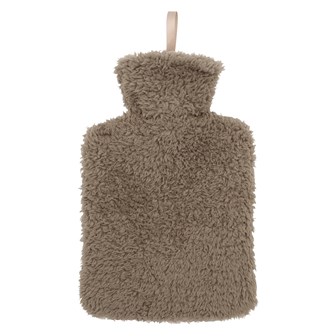 2L Taupe Teddy Fur Hot Water Bottle