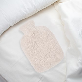 2L Beige Teddy Fur Hot Water Bottle