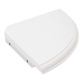 19cm x 19cm White Corner Shelf
