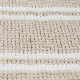 Two Tone Chenille Bathmat - Biege