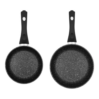 Blackmoor 2pc frying pan set black