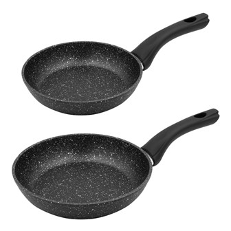 Blackmoor 2pc frying pan set black