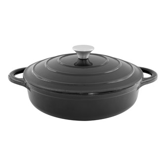 Blackmoor Cast Iron 28cm/2.5L Low Casserole Black