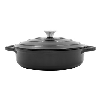 Blackmoor Cast Iron 28cm/2.5L Low Casserole Black