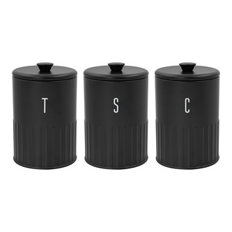 Blackmoor 3pc Tea, Coffee & Sugar Canister Set