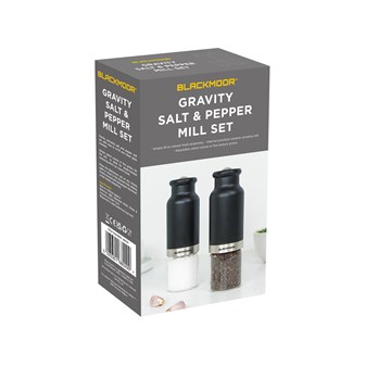 Blackmoor Gravity Salt and Pepper Mill Set Black