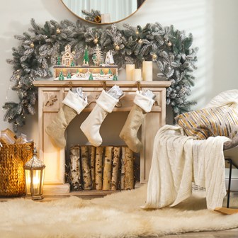 LED Wooden Christmas Village Scene